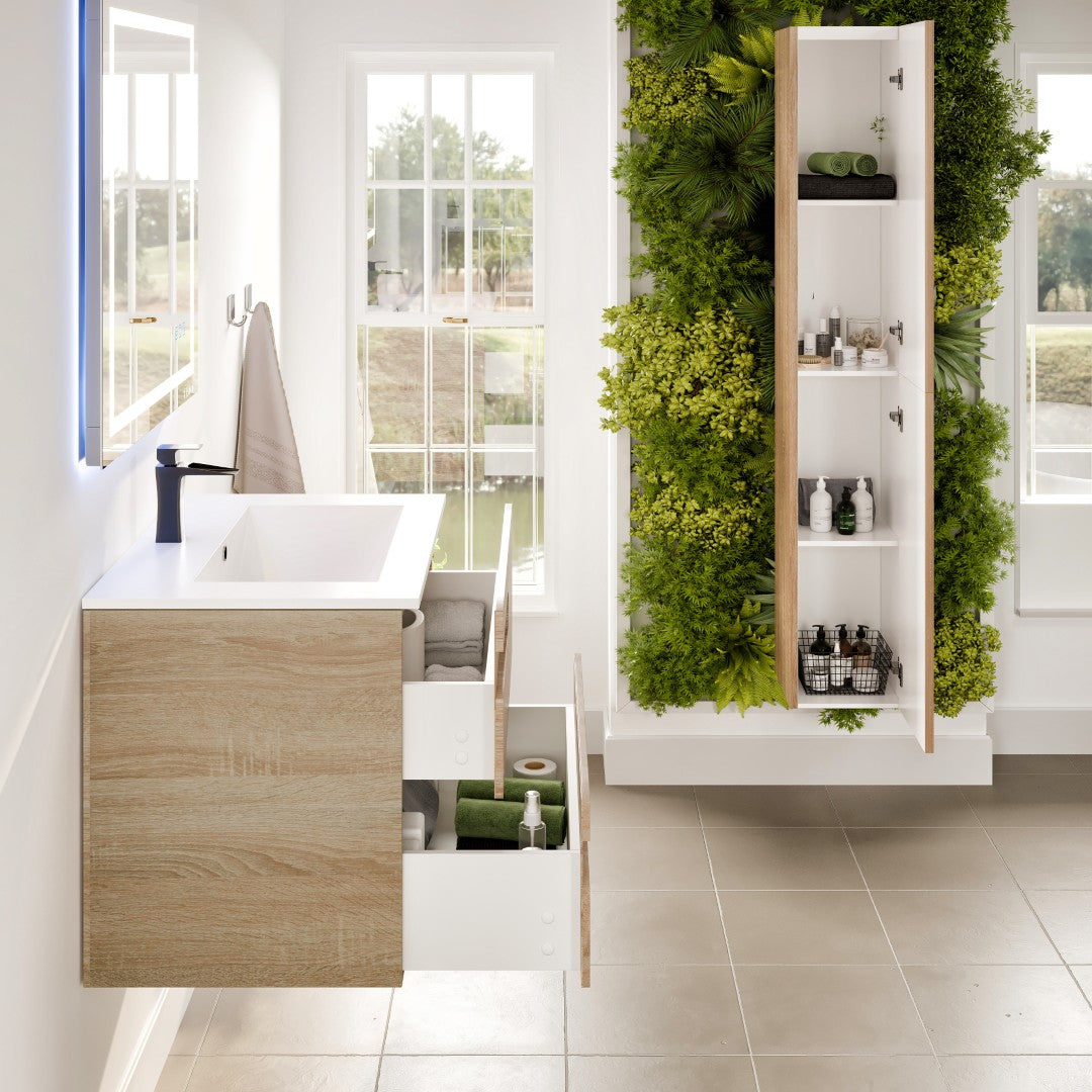 Eviva Joy Bath Vanity with Porcelain Top and Integrated Sink (24"-40")