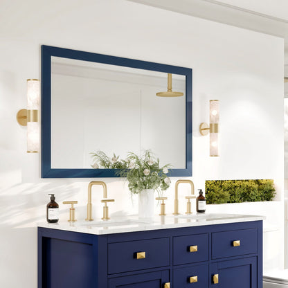 Eviva Acclaim 60" x 30" Rectangular Blue Wooden Framed Mirror