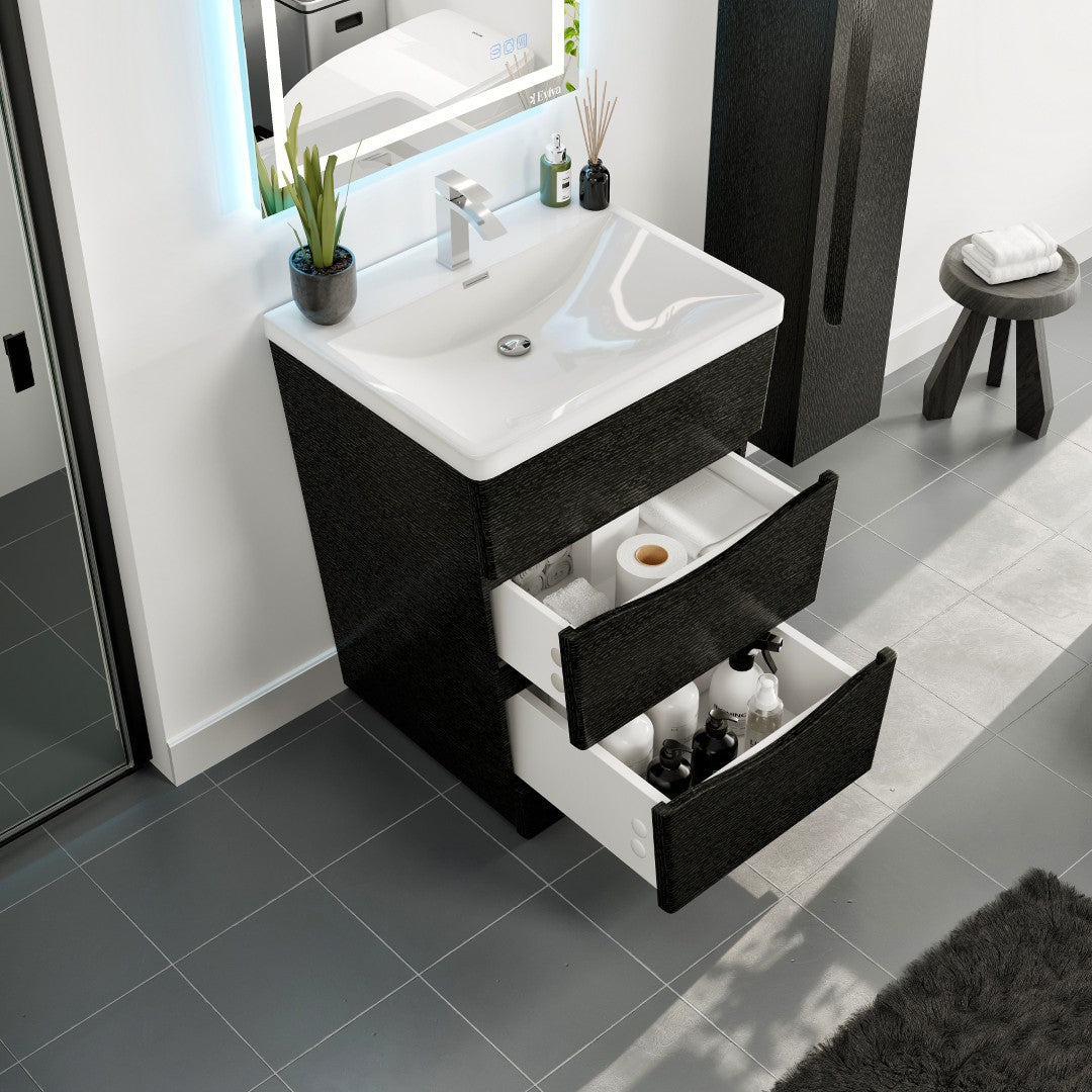Eviva Victoria Bath Vanity with Acrylic Top and Integrated Sink (25"-32")