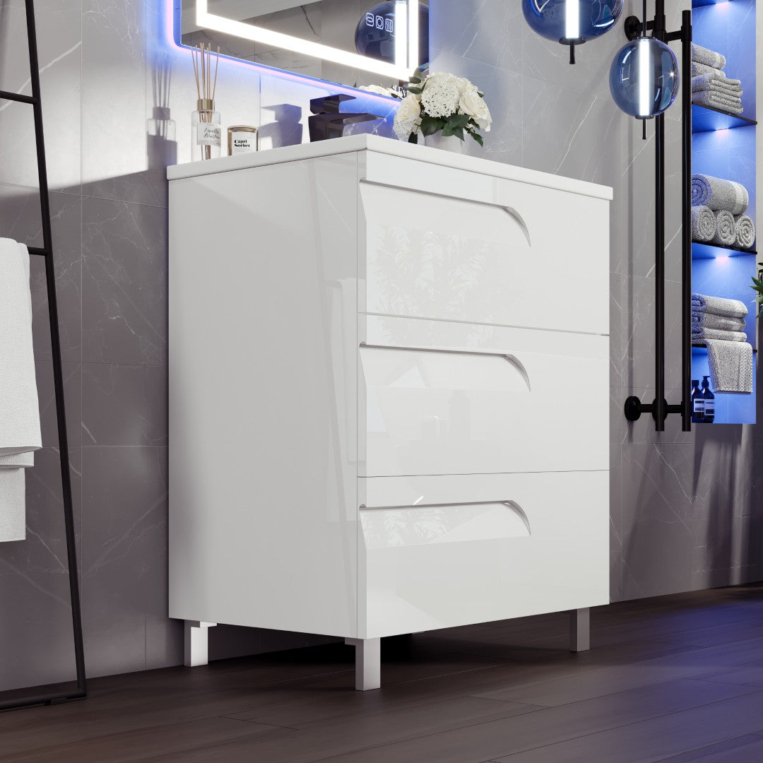 Eviva Joy Bath Vanity with Porcelain Top and Integrated Sink (24"-40")