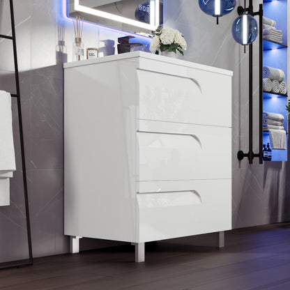 Eviva Joy Bath Vanity with Porcelain Top and Integrated Sink (24"-40")