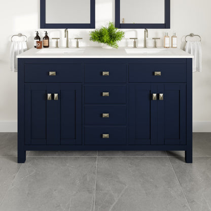 Eviva Artemis Bath Vanity with Engineered Stone Top & Undermount Porcelain Sink (42"-72")