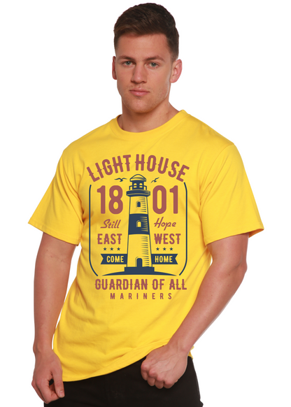 Light House Men's Bamboo Viscose/Organic Cotton Short Sleeve Graphic T-Shirt
