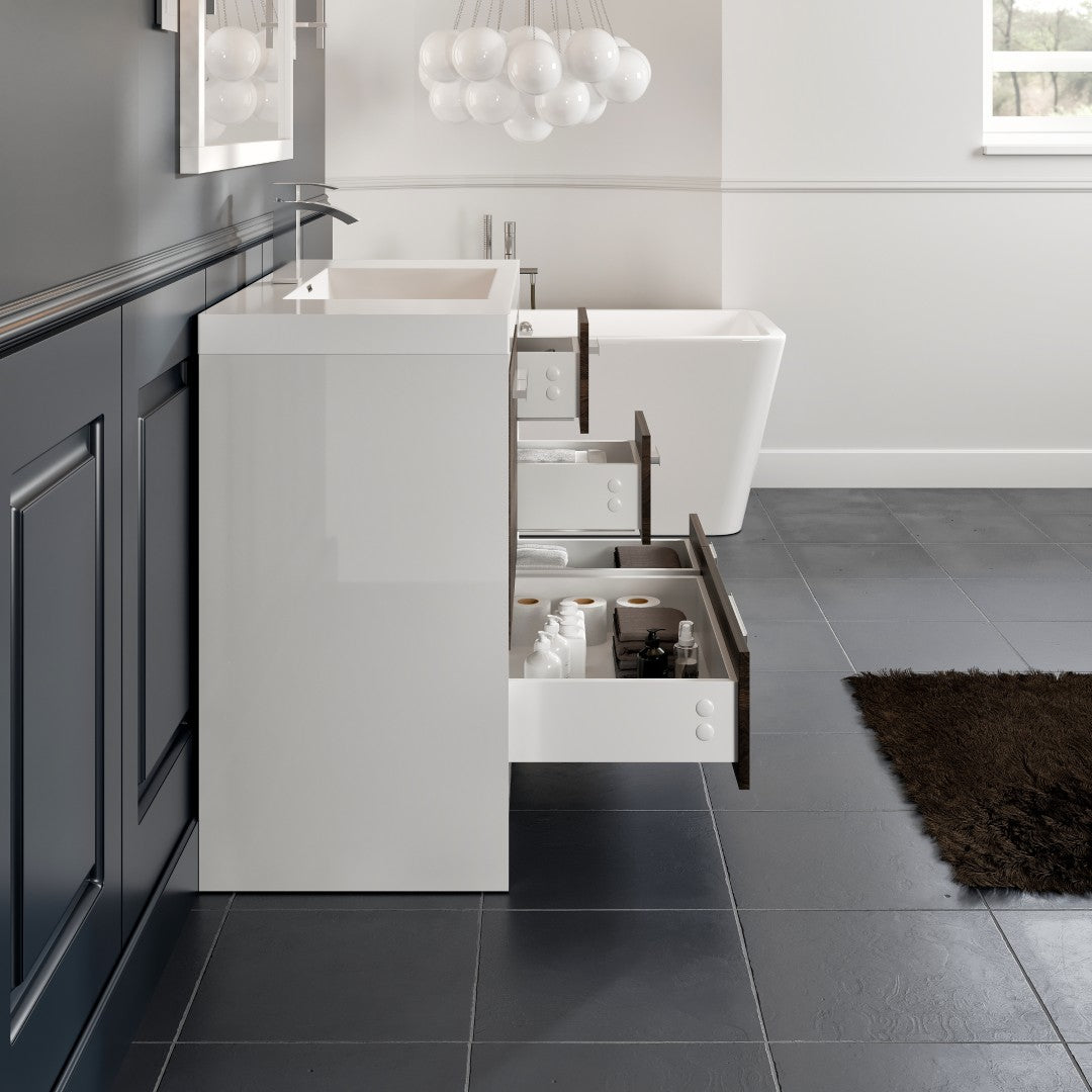 Eviva Grace Bath Vanity with Acrylic Top and Integrated Sink (24"-48")
