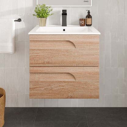 Eviva Joy Bath Vanity with Porcelain Top and Integrated Sink (24"-40")