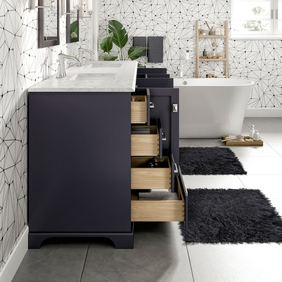 Eviva Storehouse Bath Vanity with  Counter Top and Undermount Porcelain Sinks