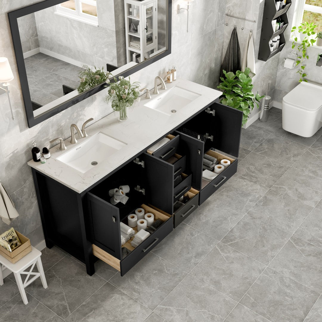 Eviva Aberdeen Bath Vanity with Counter Top and Undermount Porcelain Sink (24"-96")