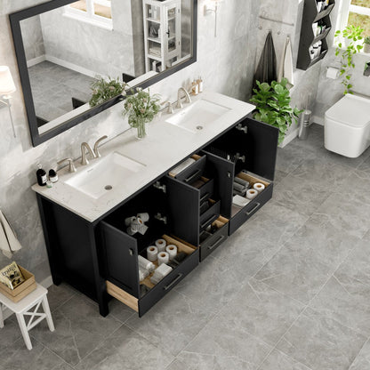 Eviva Aberdeen Bath Vanity with Counter Top and Undermount Porcelain Sink (24"-96")