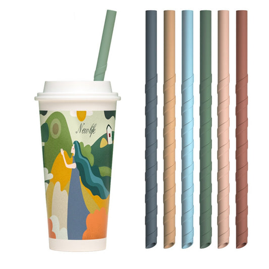 Eco Safe 8 In 1 Silicon Reusable Straws For HOT/COLD Drinks | Kitchen + Metal |