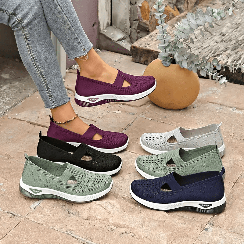 Lightweight Women’s Casual Sneakers – Breathable Flat Shoes for Everyday Comfort