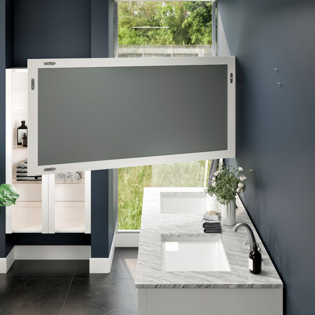 Eviva Aberdeen 72" x 30" Rectangular White Wooden Framed Mirror