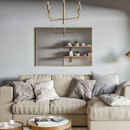 Eviva Gold Gold Metal Framed Mirror