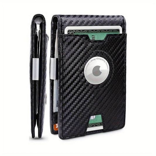 AirTag Slim Wallet with 11 Card Slots for Dad, Husband, Son – RFID Bifold Card Holder Father's Day Gift