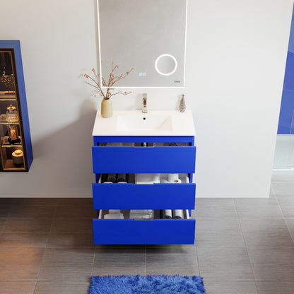 Eviva Malmo Bath Vanity with Porcelain Top and Integrated Sink