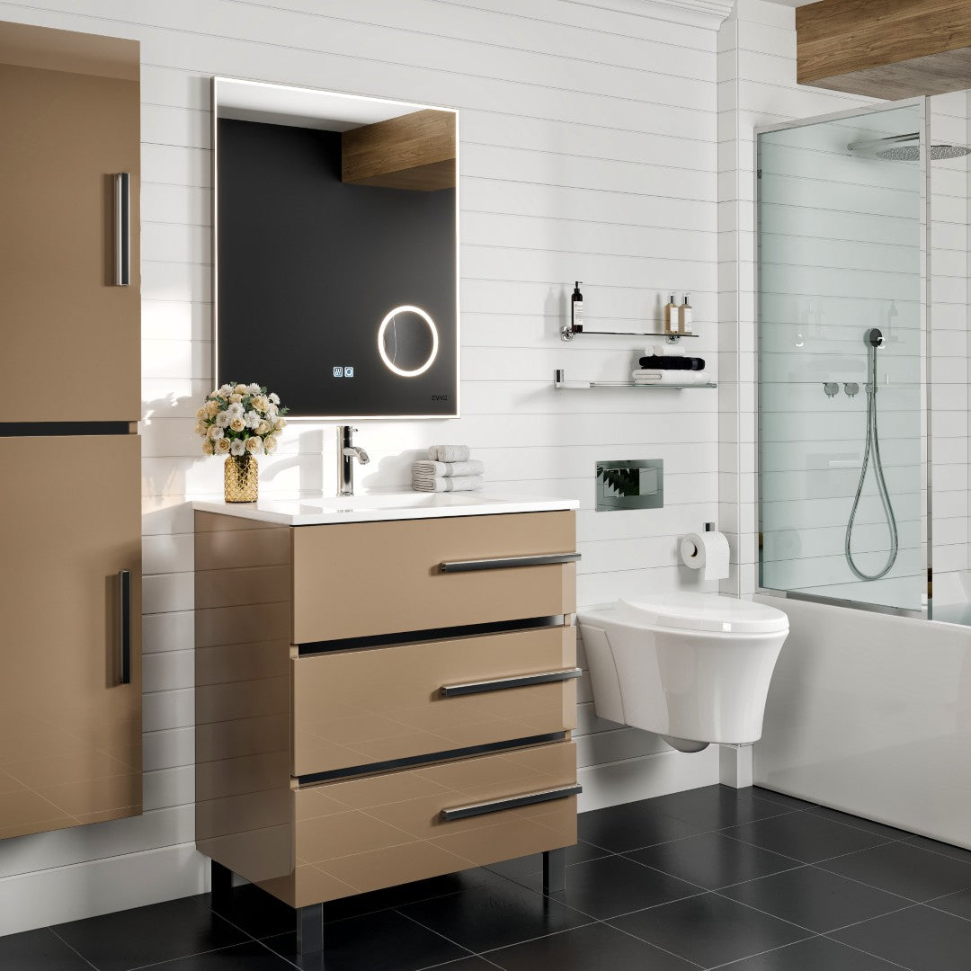 Eviva Illuminate LED Bathroom Mirror – Chrome Aluminum Frame (EVMR550 Series)