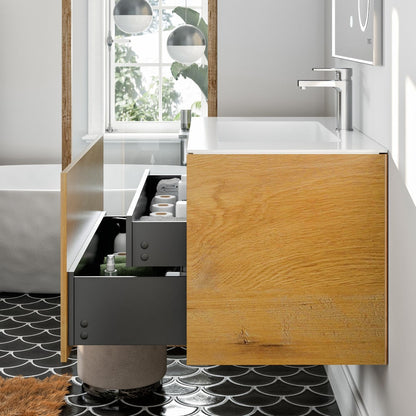 Eviva Madeira Wall Mount Bath Vanity with Acrylic Top and Integrated Sink (20"-48")