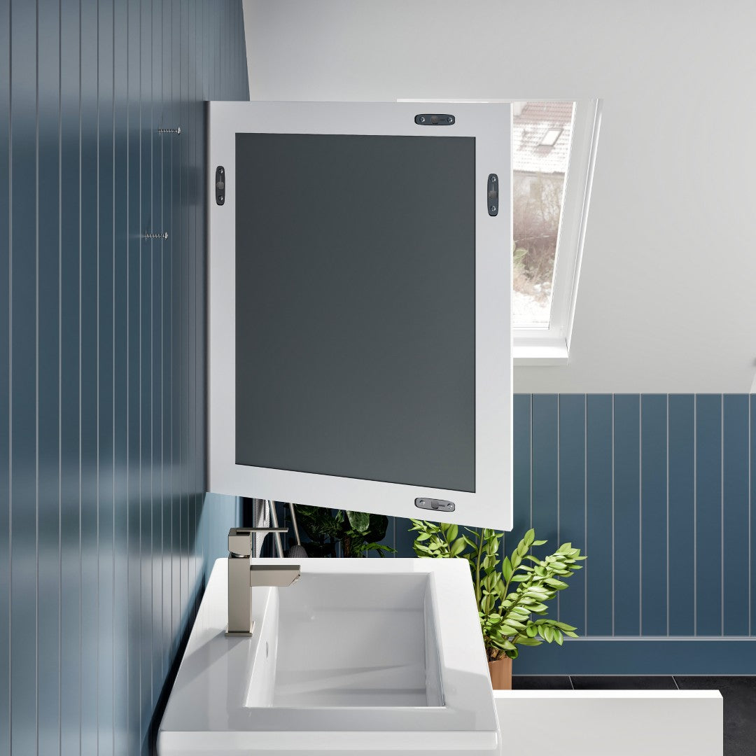 Eviva Aberdeen 72" x 30" Rectangular White Wooden Framed Mirror