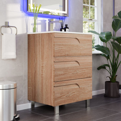 Eviva Joy Bath Vanity with Porcelain Top and Integrated Sink (24"-40")