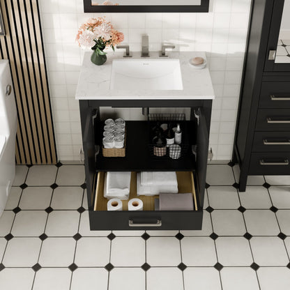 Eviva Aberdeen Bath Vanity with Counter Top and Undermount Porcelain Sink (24"-96")
