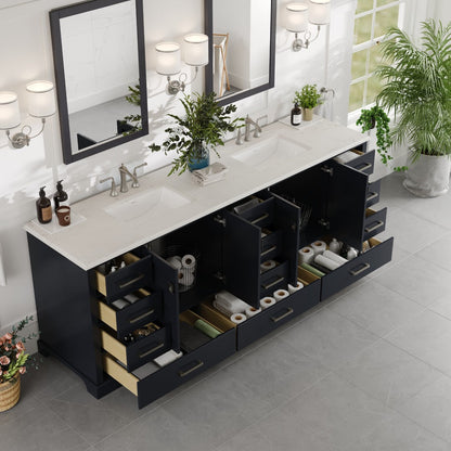 Eviva Storehouse Bath Vanity with  Counter Top and Undermount Porcelain Sinks