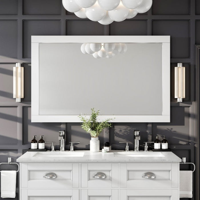 Eviva Aberdeen 72" x 30" Rectangular White Wooden Framed Mirror