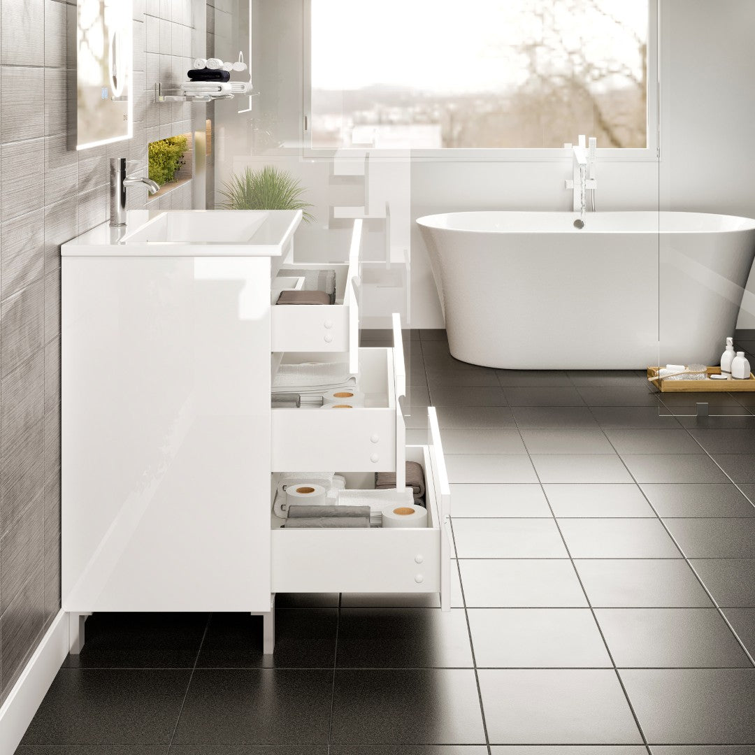 Eviva Joy Bath Vanity with Porcelain Top and Integrated Sink (24"-40")