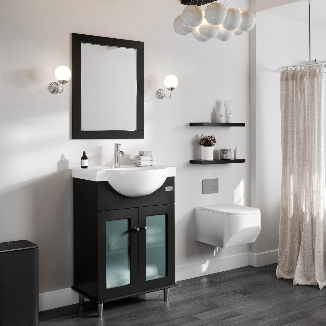 Eviva Aberdeen 72" x 30" Rectangular White Wooden Framed Mirror