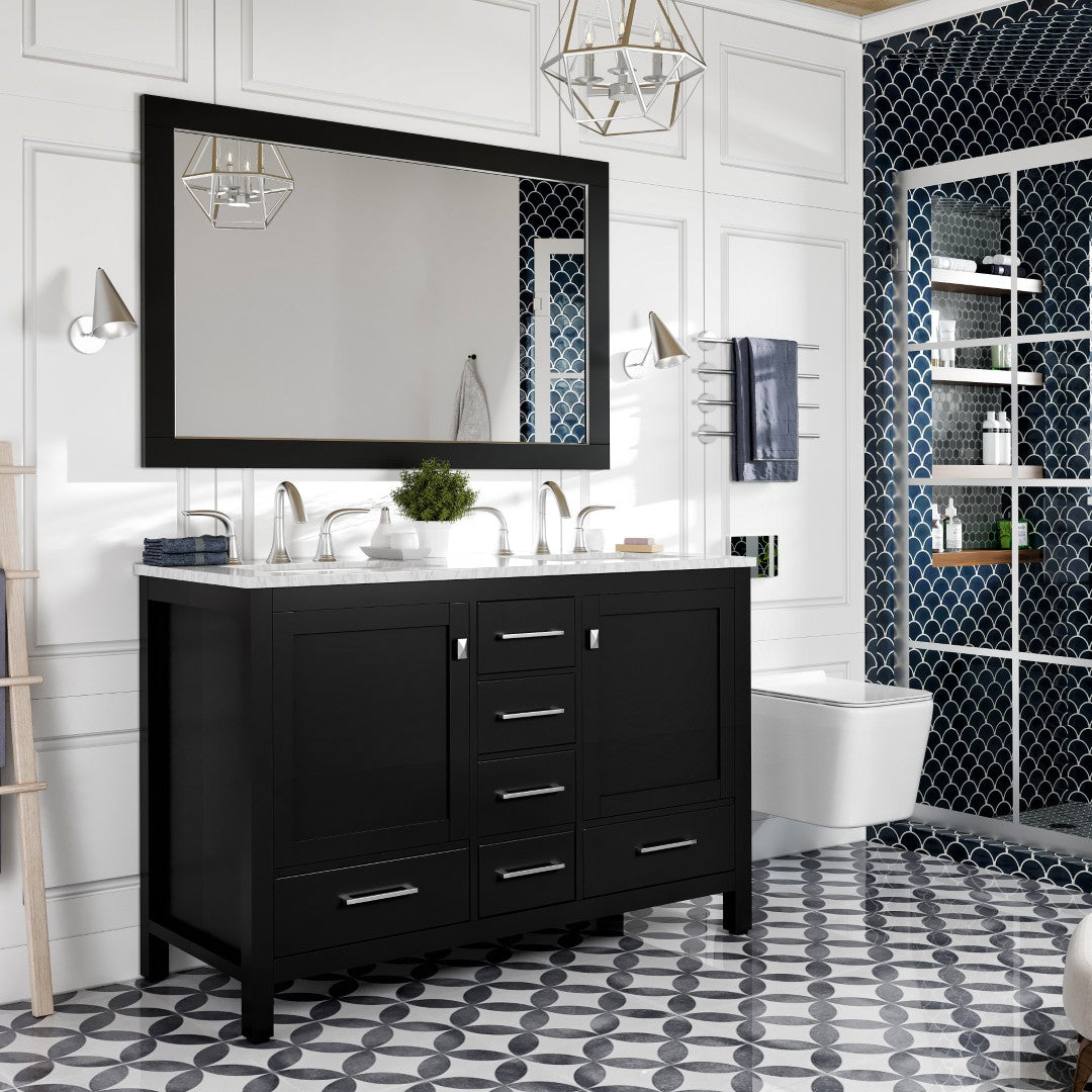 Eviva Aberdeen 72" x 30" Rectangular White Wooden Framed Mirror