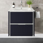 Eviva Luna Wall Mount Bath Vanity with Porcelain Top and Integrated Sink (24"-32")