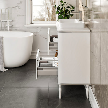 Eviva Duva Bath Vanity with Engineered Wood Top and Vessel Acrylic Sink