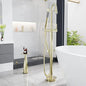 Eviva Modem Single-Handle Freestanding Tub Faucet with Hand Shower – Brushed   Gold