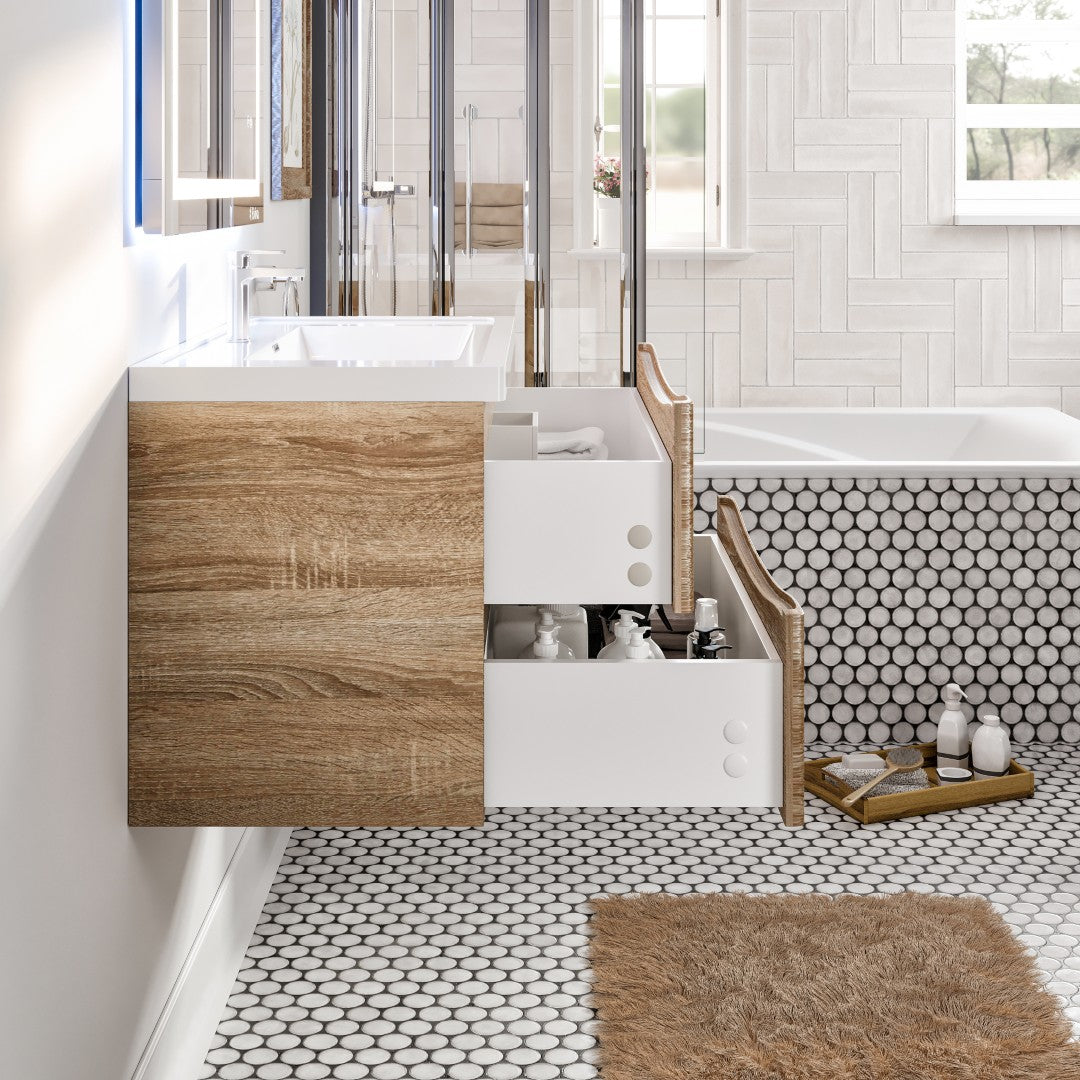 Eviva Smile Bath Vanity with Acrylic Top and Integrated Sink (24"-48")