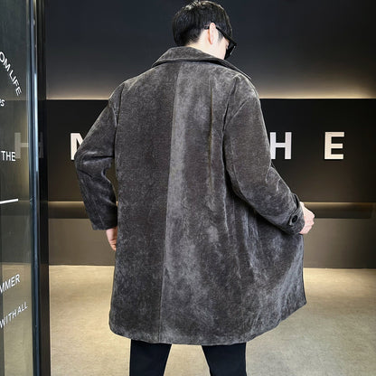 Long Chenille Cotton Wool Coat Thickened Windproof Jacket