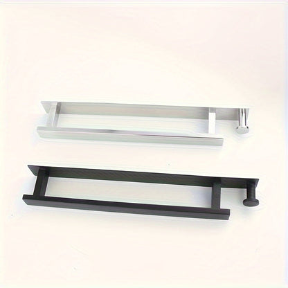 Sleek WallMounted Stainless Steel Towel Rack with Hook