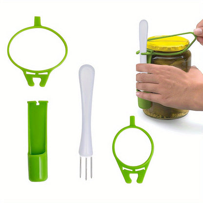 Dual Set of Plastic Pickle Forks for Pickle Lovers