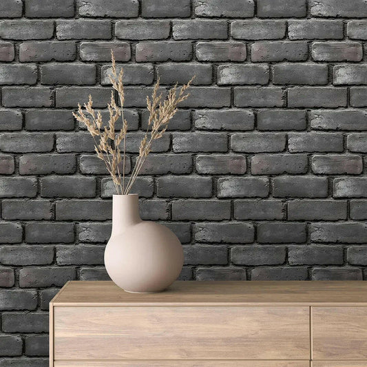 Urban Slate Brick Wallpaper