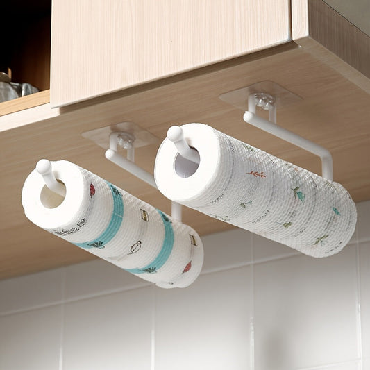 EasyInstall Punch-Free Wall Mount Paper Towel Holder - Plastic Roll