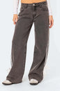 Side Striped Jeans for a Loose Fit Look