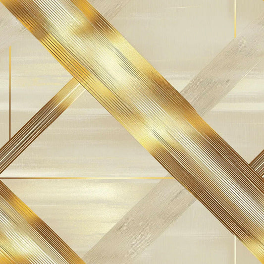 Gilded Pathways Abstract Wallpaper