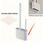WallMounted Toilet Brush Set with Silicone Heads
