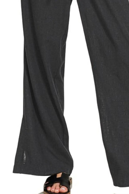 Zenana Linen Drawstring Pants