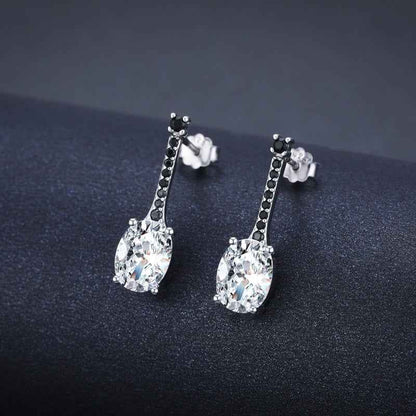 All-match Oval Zircon Earrings for Fashion Lovers - Copper-plated Style