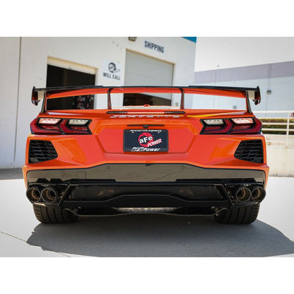 aFe MACH Force-Xp 3in to 2-1/2in 304SS Cat-Back 2020 Chevy Corvette (C8) 6.2L - Carbon Fiber Tip