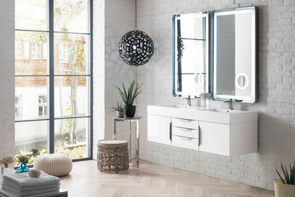 Columbia 59" Double Wall Mount Vanity Cabinet