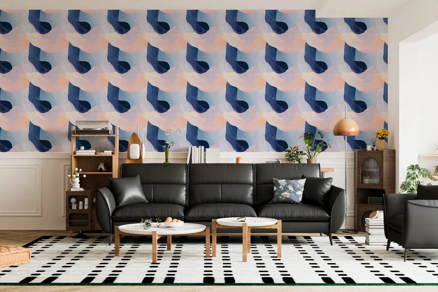 Serene Horizon Abstract Mural