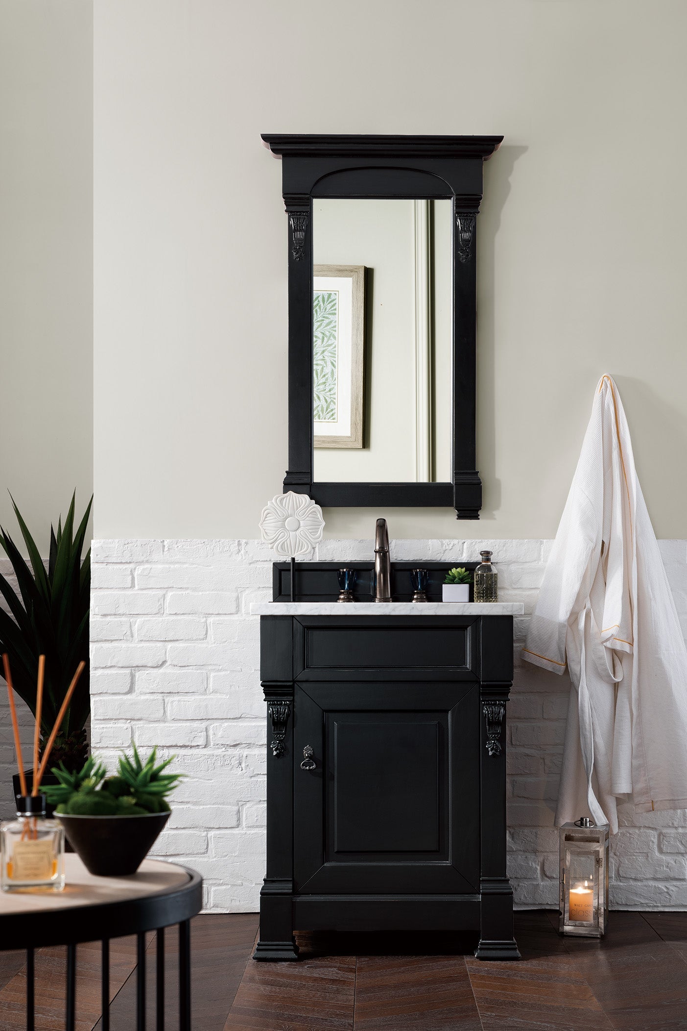 Brookfield 26" Single Vanity Cabinet, Antique Black