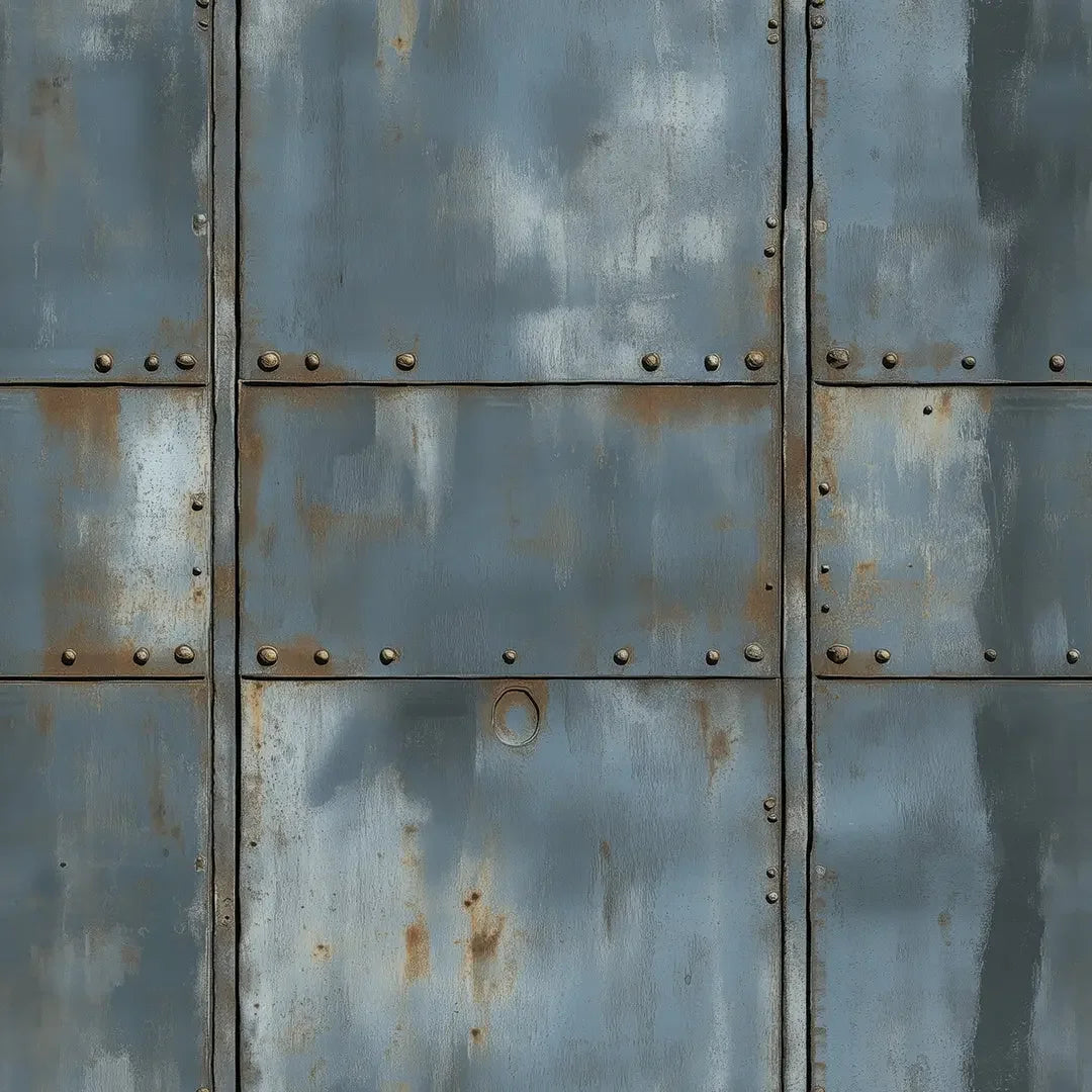 Weathered Blue Steel Panels