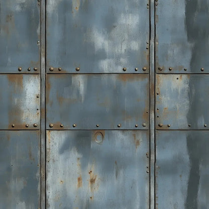 Weathered Blue Steel Panels