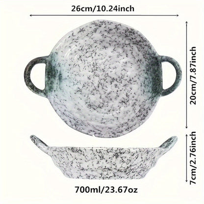 Elegant Ceramic Double Ear Plate Set for All Occasions