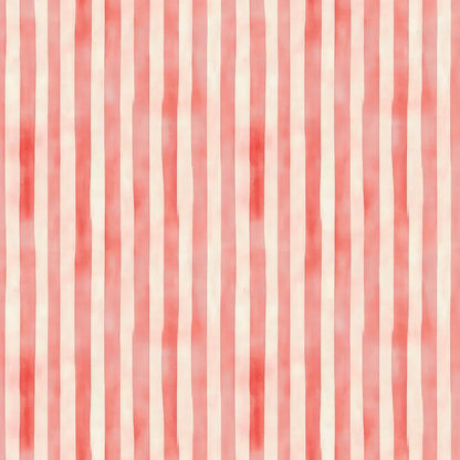 Coral Watercolor Stripe Wallpaper